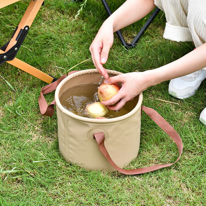 旅行折叠水桶 露营野餐钓鱼桶活鱼户外便携式多功能泡脚桶打水桶