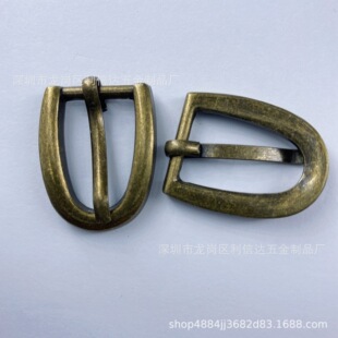Bronze Oval Pin Buckle 15MM Small Pin Buckle 5-point Pin Buckle Women's Thin Belt Pin Buckle Retro Small Shoe Buckle