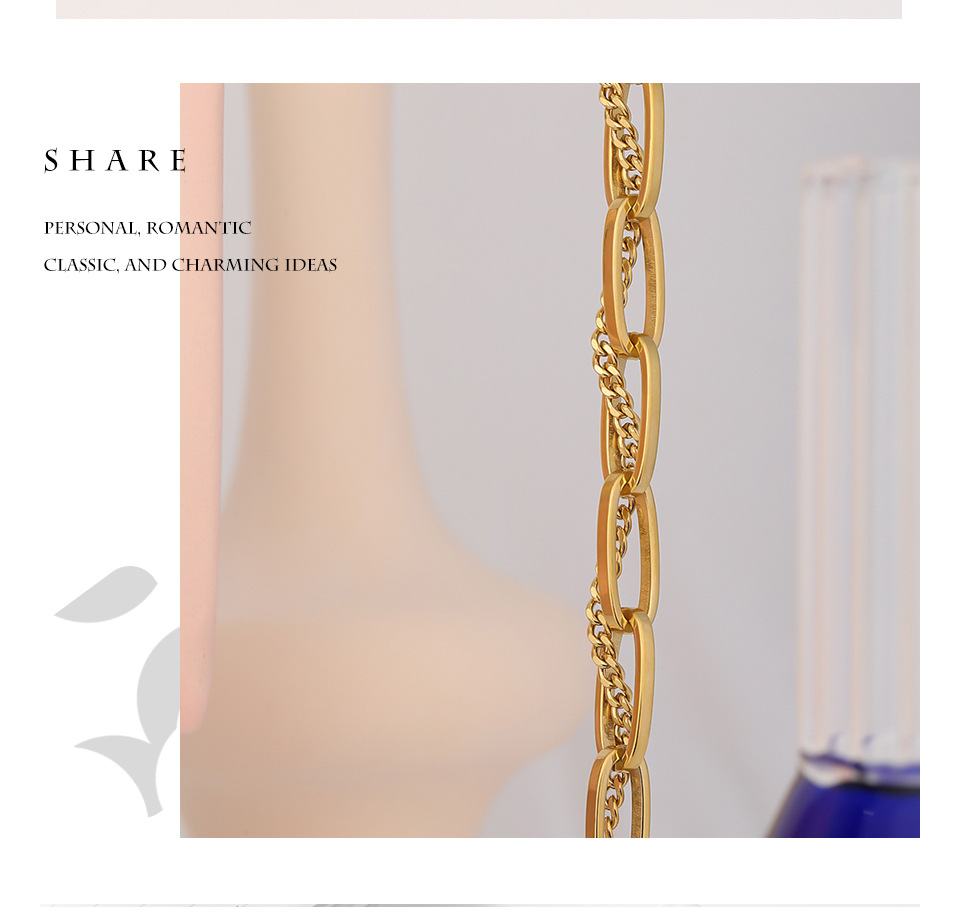 Retro Geometric Titanium Steel Plating Bracelets 1 Piece