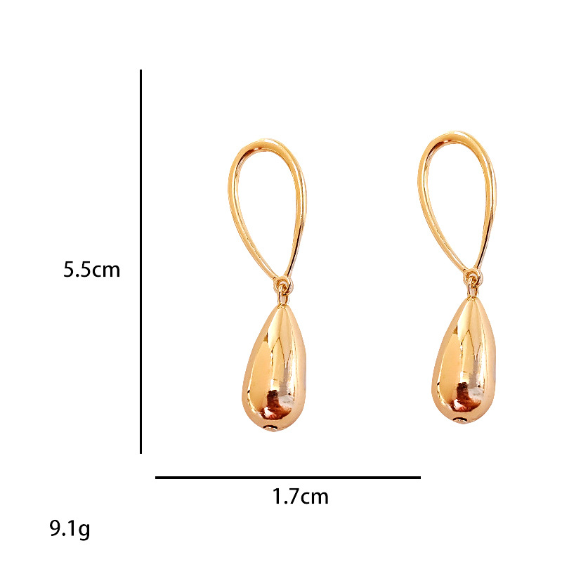 15g Weight Alloy Ear Needle Material Ear Studs Classification 1 Pair Quantity Holiday, Banquet, Selfie Occasion Alloy Material Water Droplets Pattern All Seasons Season Women's Gender Plating Design Casual, Elegant, Lady Style 1 Pair Casual Elegant Lady Water Droplets Plating Alloy Ear Studs 19