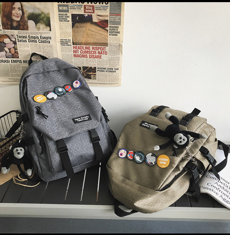 Korean Simple Large Capacity Casual Backpack display picture 9