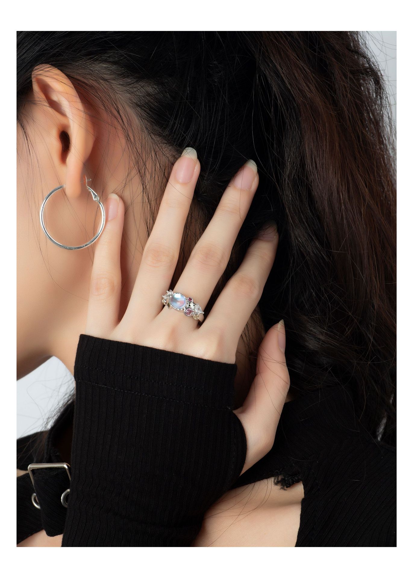 Fashion Geometric Copper Plating Zircon Rings 1 Piece