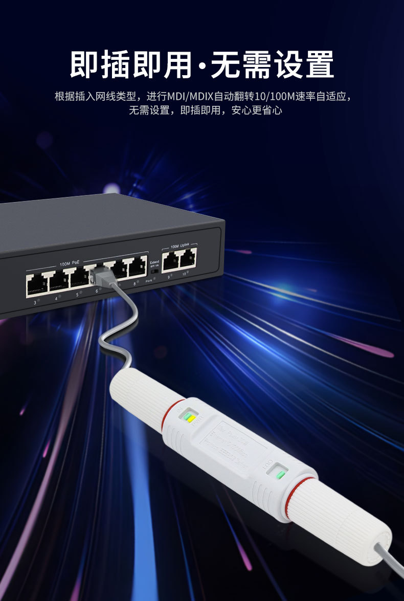 防水型POE延长器
