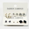 Zirconium, earrings, set, European style, simple and elegant design, Amazon