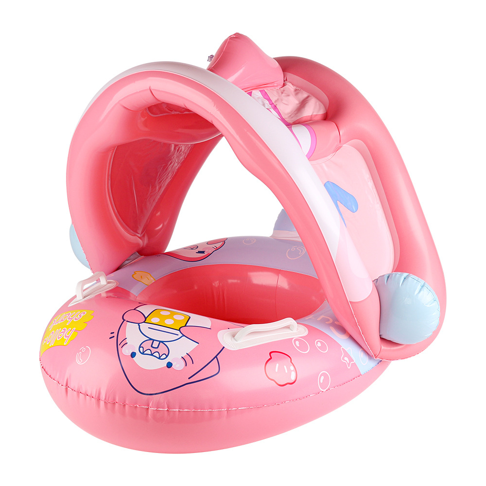 Xia Le bebé anillo de natación a prueba de sol con volante asiento de bebé barco cuerno barco hogar niños natación anillo piscina juguete