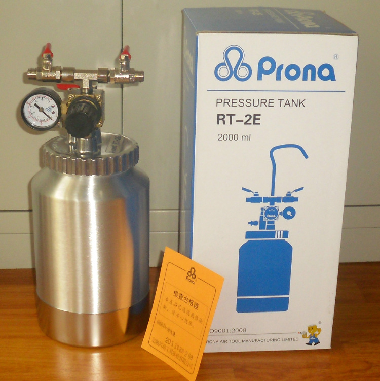 台湾prona宝丽气动油漆压力桶RT-2E宝丽2L简易压力罐输送油漆涂料