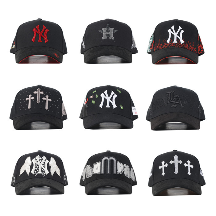 Customized Hip-Hop Trendy Baseball Cap 31Hat American-Style Duckbill Cap Dandy Hat Embroidered Cap Mustache Iron Badge Cap