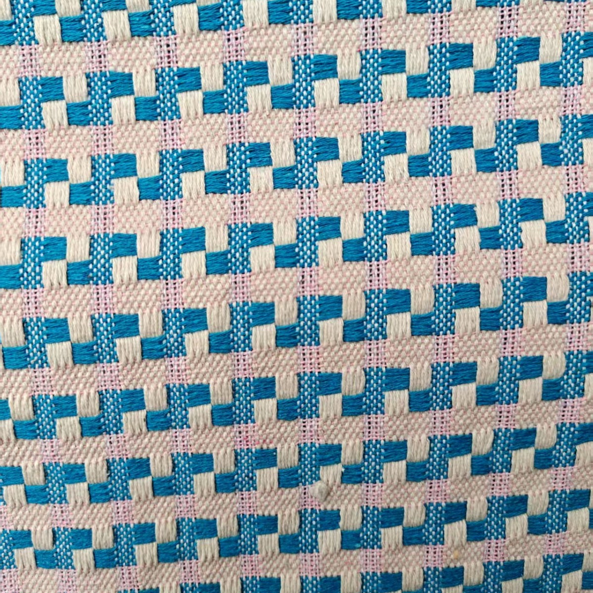 双色加厚提花抱枕手袋面料千鸟格服装鞋帽箱包格子棉麻布沙发布料