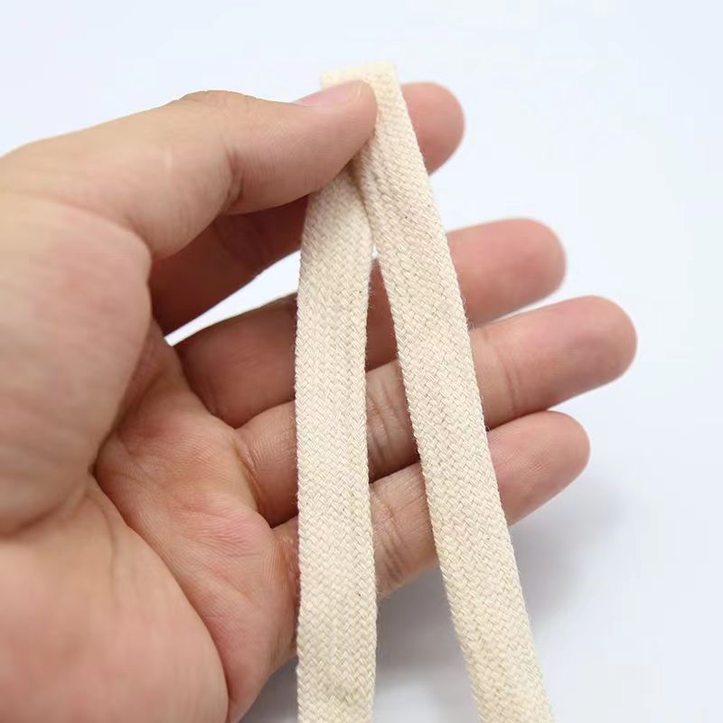 金属包口绳抽绳裤子腰绳1-2CM宽全棉空心扁绳卫衣帽绳运动裤腰带