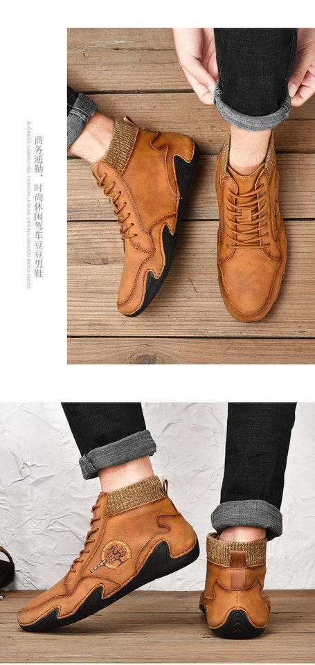 Giày bốt Martin nam cổ trung, đế thấp, thời trang casual, giữ ấm — 8898 Màu nâu, 8898 kaki, 8898 màu đen, 8898 xanh quân đội chi tiết 24