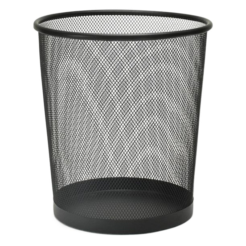 [Fabricante] cubo de basura de metal de la Oficina papelera de almacenamiento en el hogar Cubo de hierro Net anti-herrumbre descubierta papelera al por mayor