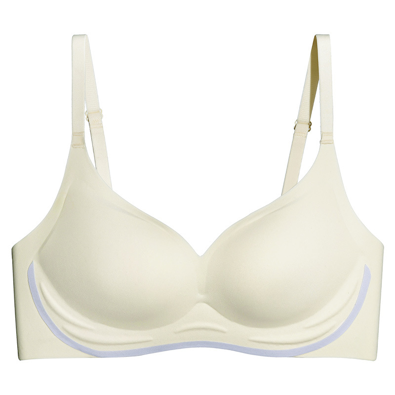 Ropa interior sin costuras Pecho pequeño push up anti-caída Sujetador de niña grande Sujetador deportivo inalámbrico Copa fija Ropa interior