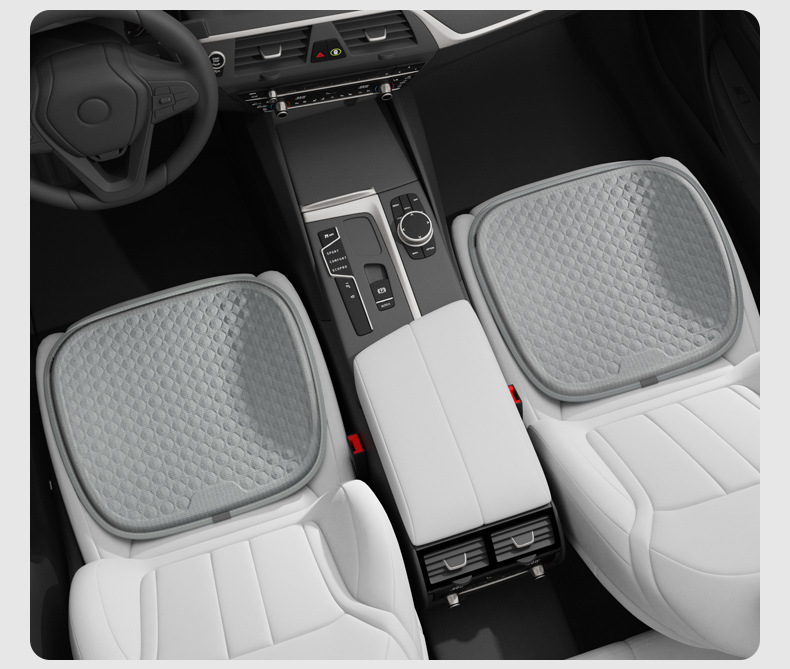 Car Supplies Seat Cushion Summer Cool Breathable Gel Elastic Cooling Cushion Single Piece Four-Season Universal Ventilated Linen Seat Cushion Home