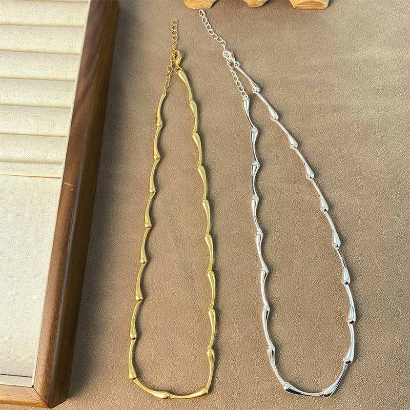 Kupfer 18 Karat Vergoldet Einfacher Stil Geometrisch Ohrringe Halskette display picture 12