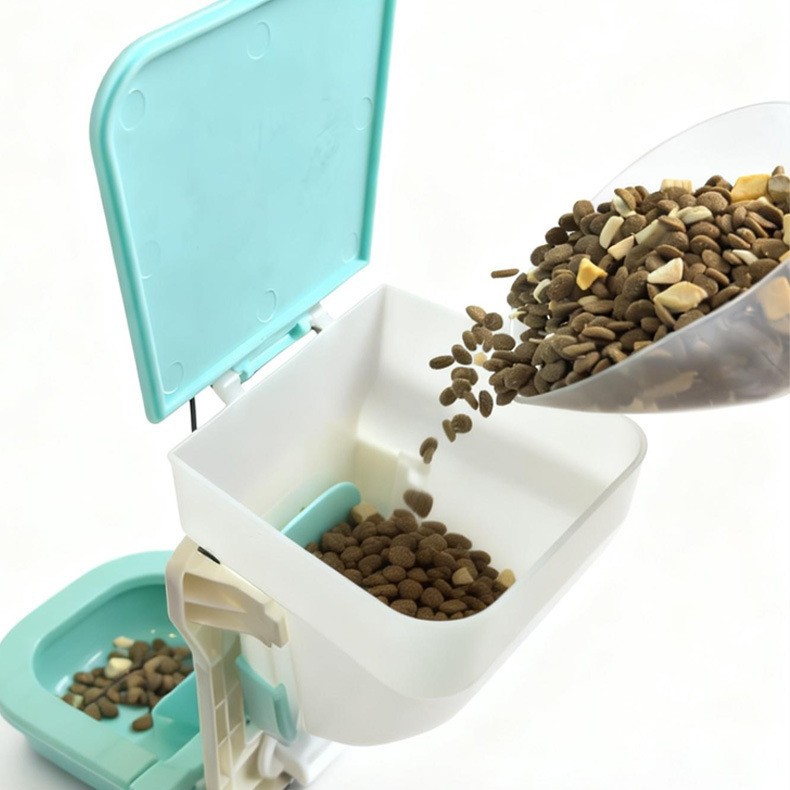Alimentador automático suspendido de gran capacidad para gatos y perros con humedad a prueba de humedad y alimentación suave image 5