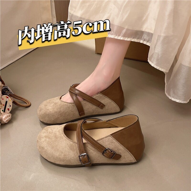 Women's Mary Jane Shoes with Hidden Height Increase, 2026 Spring New Model, Full-Covered Retro Thick-Soled Shoes, Versatile to Pair with Skirts, Birkenstock Style Women's Mary Jane Shoes with Hidden Height Increase, 2026 Spring New Model, Full-Covered Retro Thick-Soled Shoes, Versatile to Pair with Skirts, Birkenstock Style