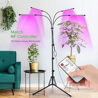 new pattern to ground tripod LED Plant Lights Spectrum Blue light Plant Lights Shrink Bracket remote control Plant Lights
