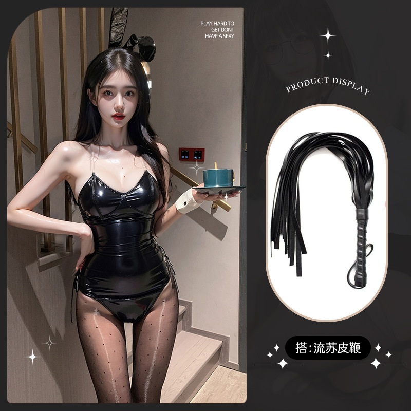 토끼 여성 세트 [헤어밴드 점프 수트 팔찌] 술 채찍