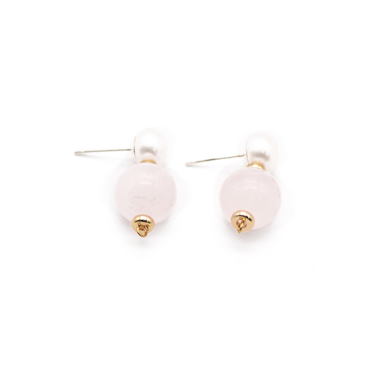 925 pendientes de perlas de plata de alta calidad retro pendientes de perlas joyas de cristal en polvo al por mayor natural
