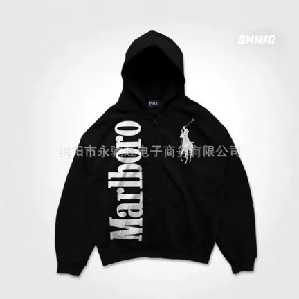 跨境欧美风直销新款美式水洗个性图案长袖连帽卫衣日系潮流外套男