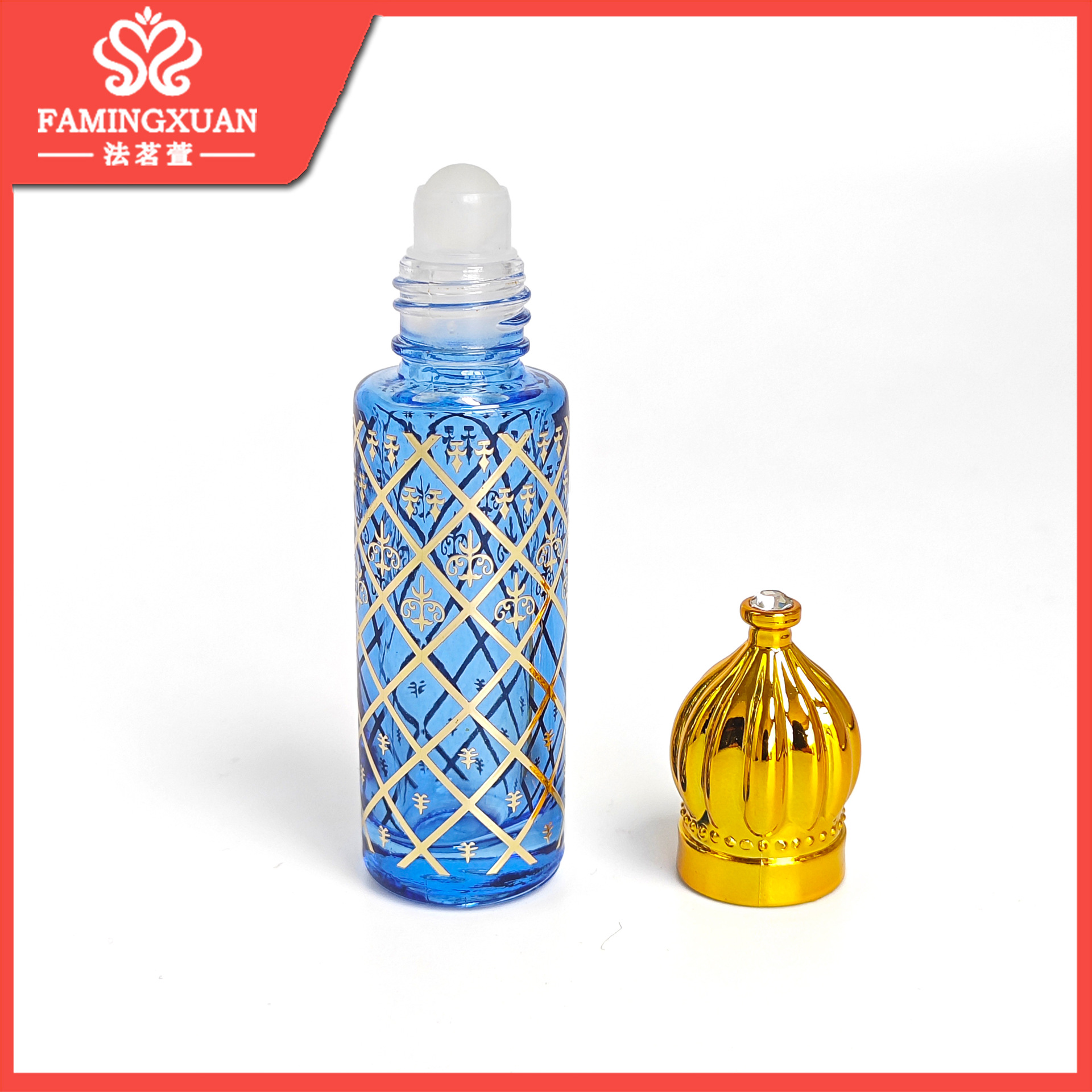 Frasco Roll-On para Perfume XB18 8ml de Vidrio Portátil Roll-On para Aceites Esenciales y Perfumes