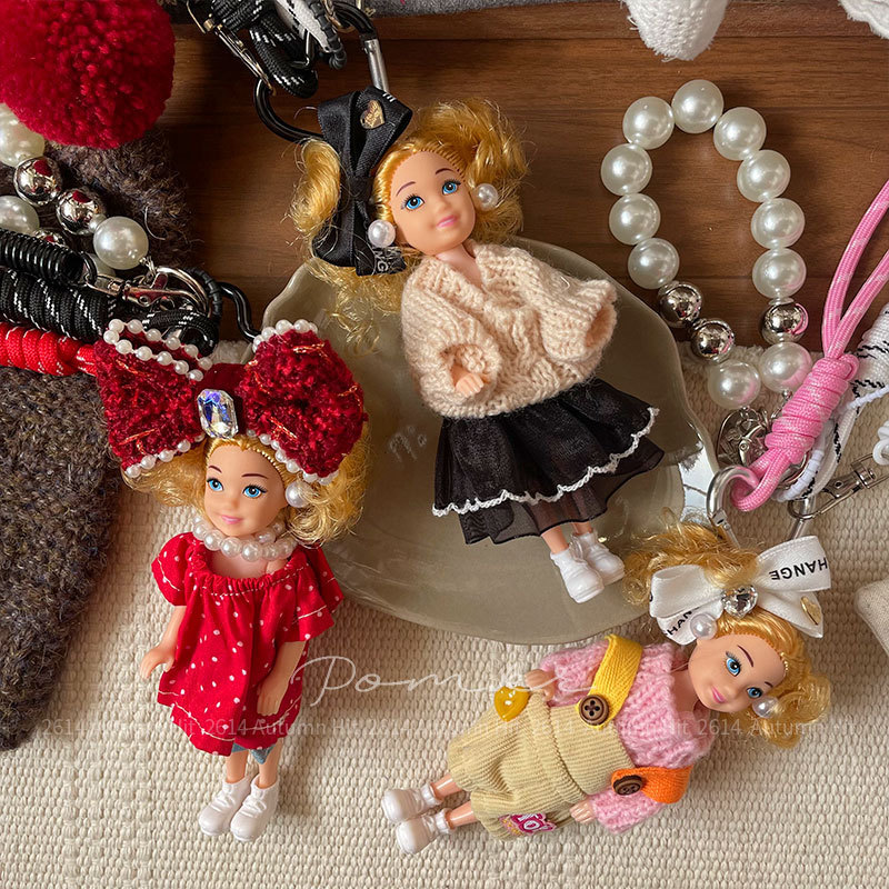 New Korean Fashion Creative Barbie Keychain Y2K Trendy Bag Pendant Heavy-Duty Sweet Cool Accessory Buckle for Women