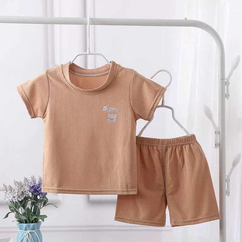 Children's sleeves, set, summer clothing for men and women girl's, cotton underwear, with short sleeve, 1 years, 3 month