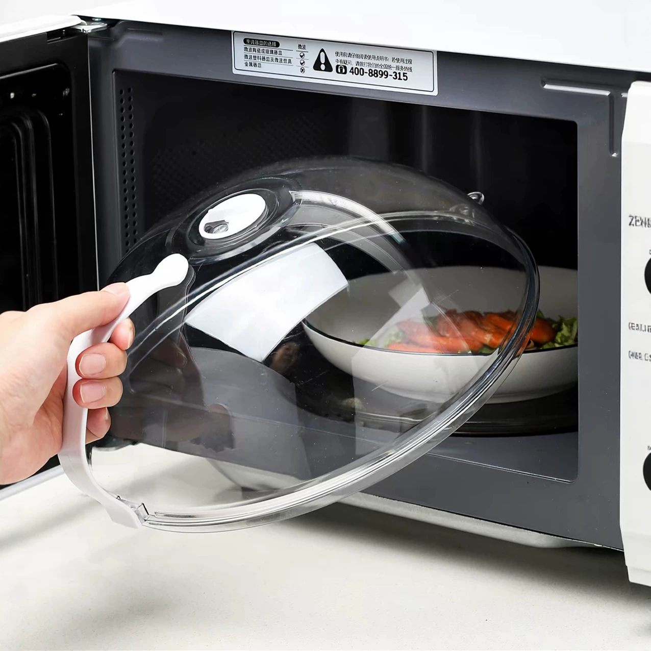 Microwave oven cover, anti-splash cover, heating cover, special lid, high-temperature resistant, food-grade, anti-oil cover for hot dishes, preservation cover
