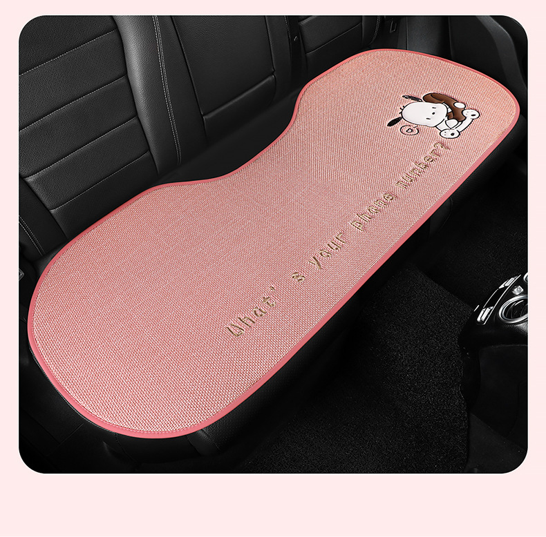 Car Seat Cushion for All Seasons, Cartoon Chunma Rear Three-Piece Car Seat Cushion, New Breathable Half-Pack Seat Cover for Women