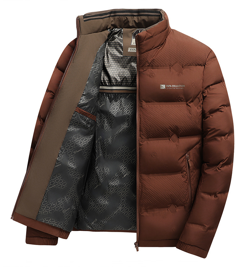 Herrenbekleidung Einteiliger Dropshipping-Lieferant Herren-Baumwollmantel Stehkragen Baumwollmanteljacke Leichter Herren-Baumwollmantel_voghion.com