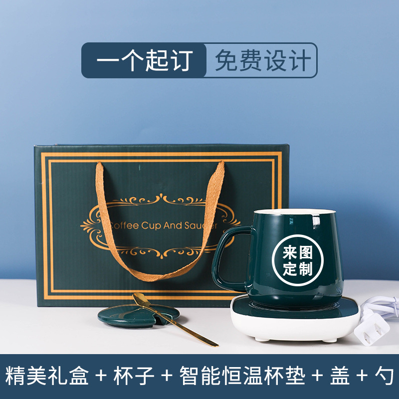 Taza de cerámica con tapa taza personalizada taza de agua doméstica taza de oficina taza de marca regalo de cumpleaños de niña con tapa cuchara