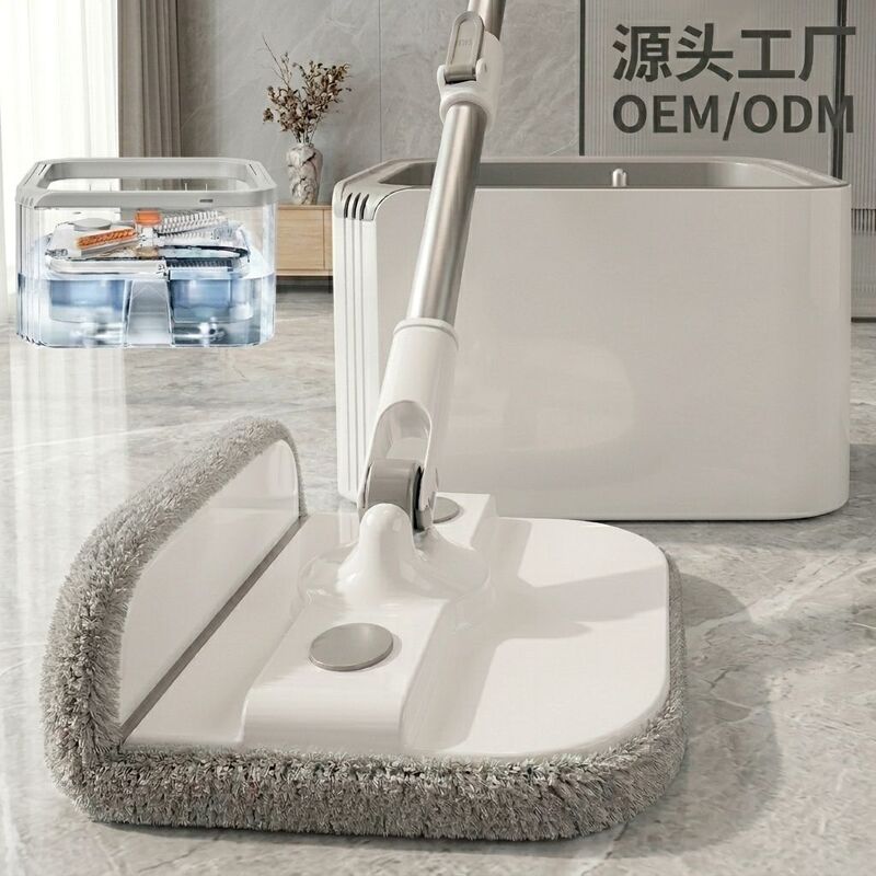 New in stock: Separation of clean and dirty water, hands-free rotating mop, lazy mop for home use, square shape with a removable bucket, direct from the manufacturer