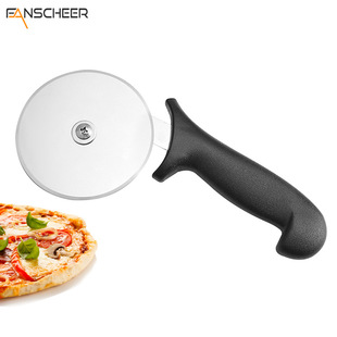 Stainless steel pizza knife Haima handle baking roller knife pizza wheel knife single wheel pancake roller cutter baking tool