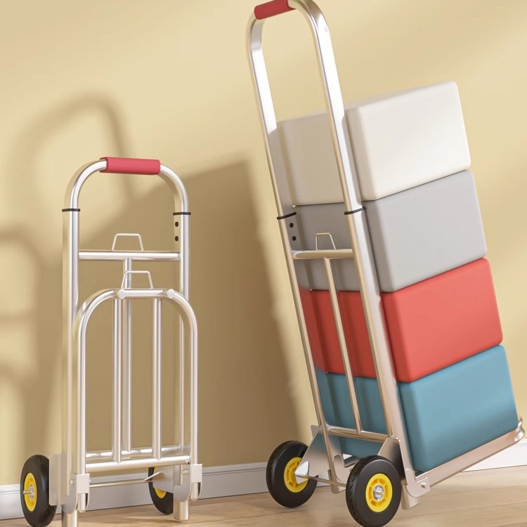 Hand-pulled cart folding pull cargo carrying household artifact grocery shopping trailer shopping trolley portable luggage small trolley