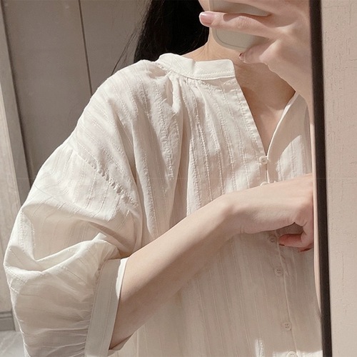 French white cotton-linen women's summer summer design sense niche linen short-sleeve blouse sleeveless mid-sleeve top