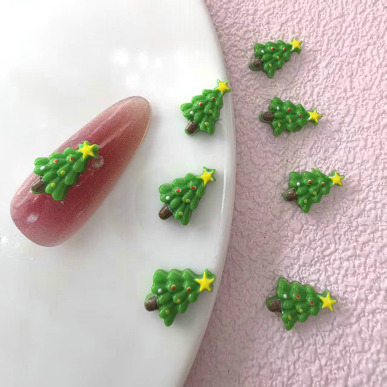 圣诞用品圣诞树圣诞甜甜圈圣诞节袜子美甲饰品批发美国欧洲韩国澳