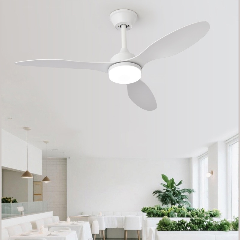 Ventilador de Techo con Luz 42 y 52 Pulgadas de 3 Hojas en ABS con Control Remoto para Dormitorio y Comedor