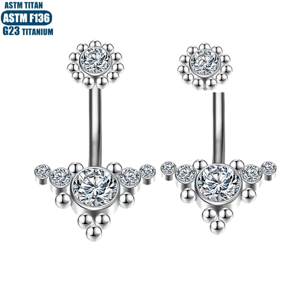 Pointed labret stud close-up product detail