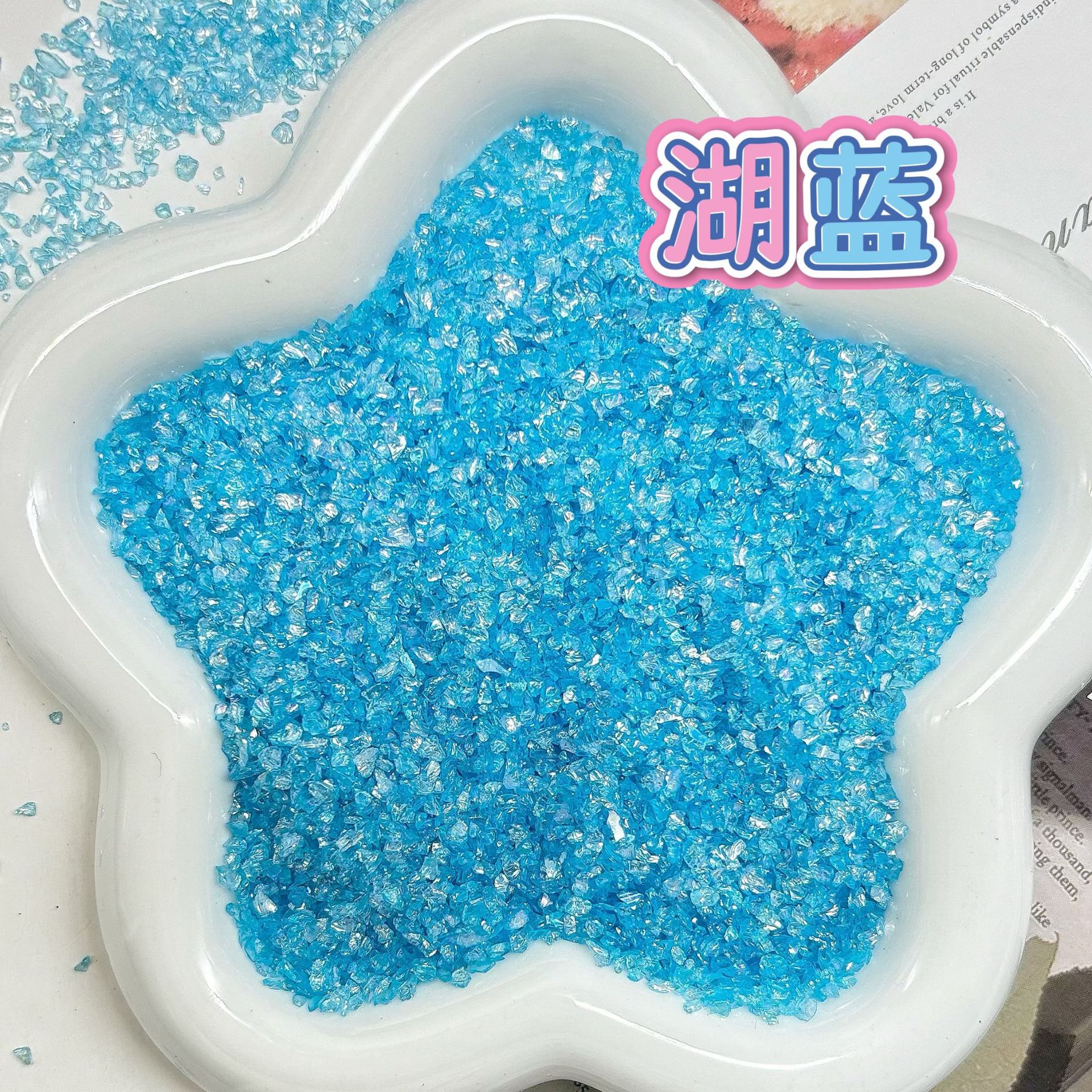 Glass gravel-lake blue