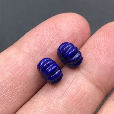 8mm Natural Lapis Lazuli Pumpkin Beads Spacer Beads DIY Accessories Star and Moon Buddha Beads Bodhi Bracelet Components