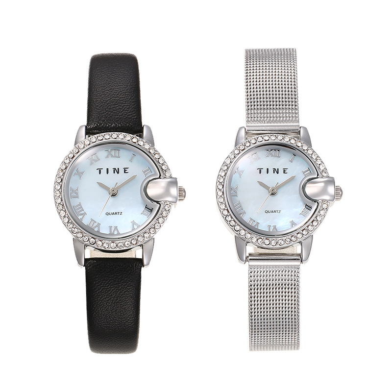 Grenzüberschreitende Perlmutt-Zifferblatt-Quarz-Damenuhr, kreative Gürteluhr, Studentin, Uhrenhersteller, Damenuhr_voghion.com