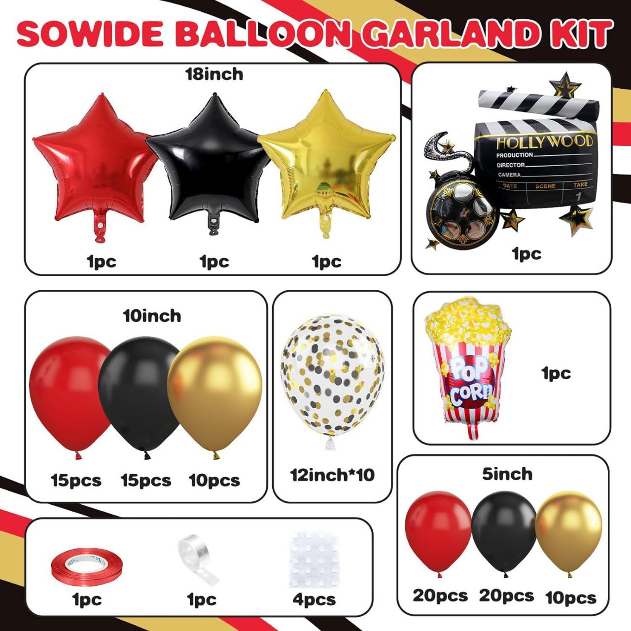 Red black metal balloon