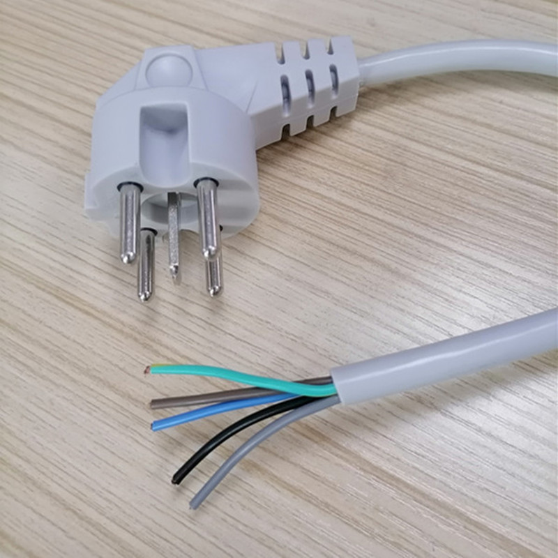 厂家供应荷兰5芯专用工业插头源头工厂各国插头电源线无卤电线