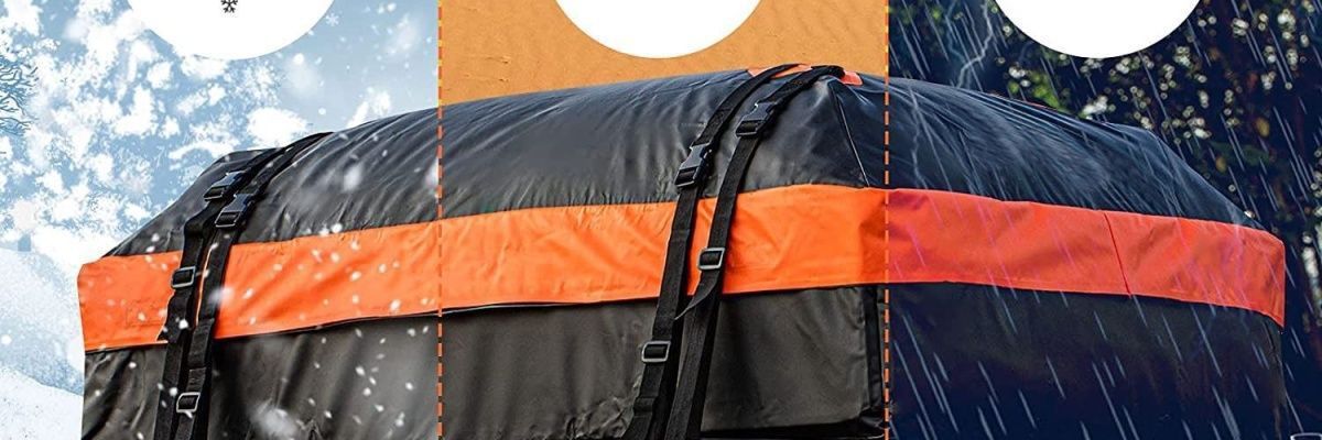 Car rainproof and waterproof roof rack storage large-capacity luggage bag, wear-resistant SUV luggage bag, plastic