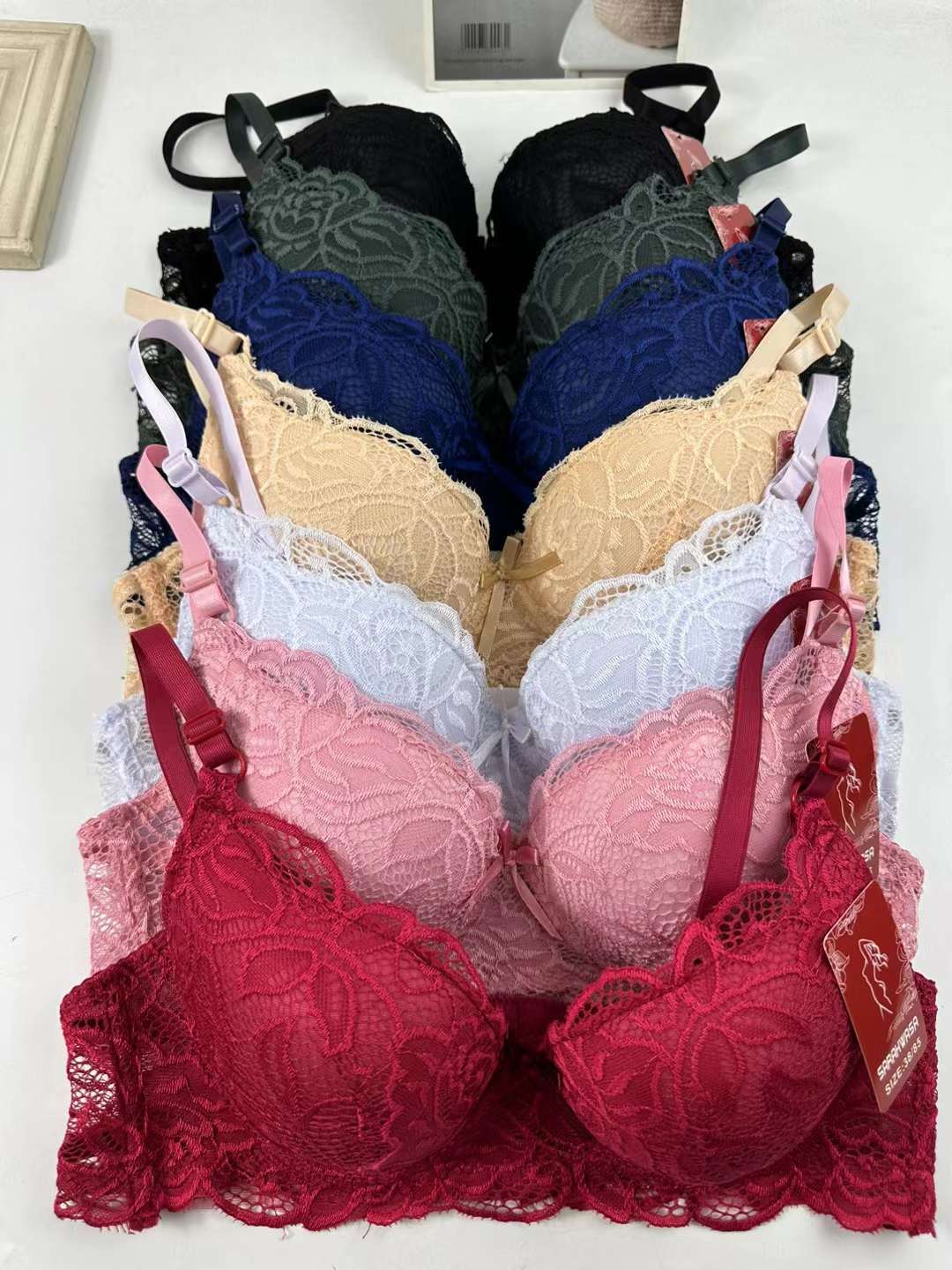 Comercio exterior nuevo exterior europeo y americano ropa interior de las mujeres individuales cómodo con anillo de acero más tamaño sujetador fábrica al por mayor