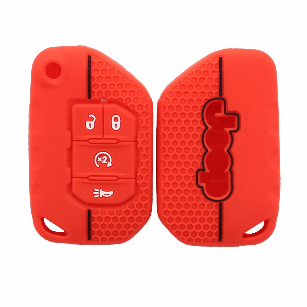 Suitable for JEEP Jeep New Wrangler Folding Remote Key Case Sahara JL Robin Hood Silicone Key Case