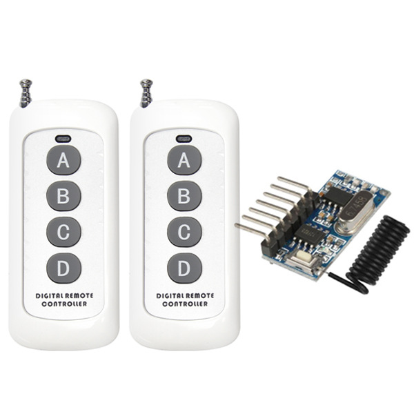 RX480-E 433MHz超外差无线解码接收模块高电平4路输出1527 2262码