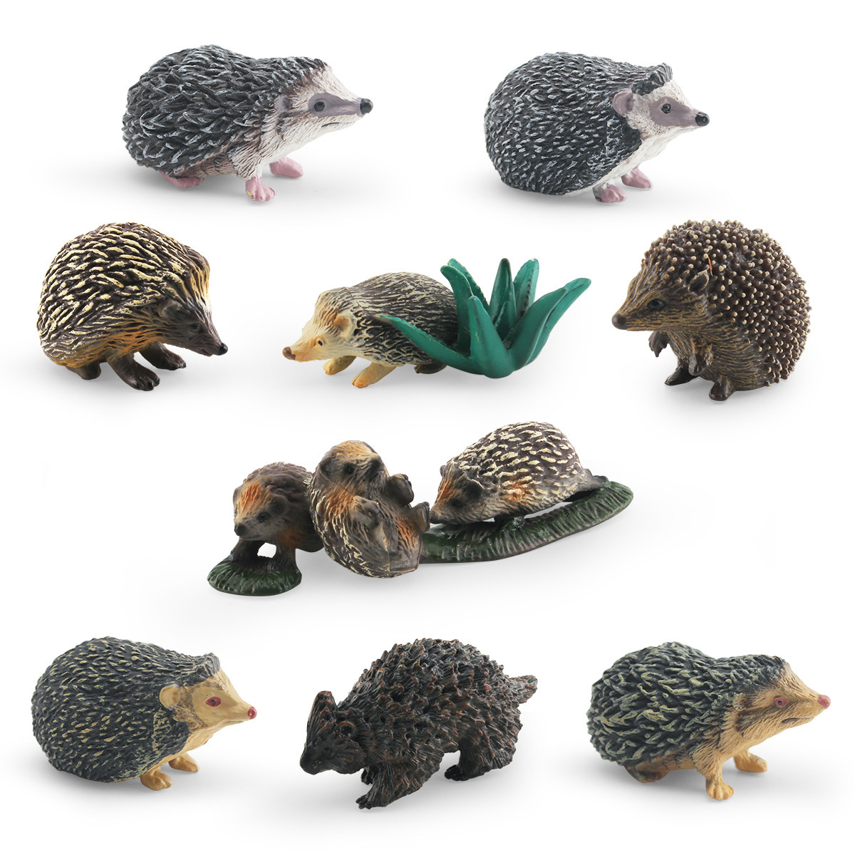 Transfronteriza simulación bosque mamíferos erizo modelo Thorn Grupo erizo ratón robando melón tejón estática escritorio decoración adornos