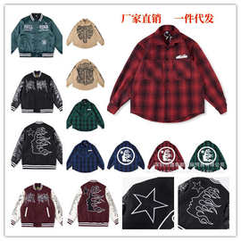 HELLSTAR STUDIOS shirt Jacket  骷髅印花毛呢衬衫 男女夹克外套