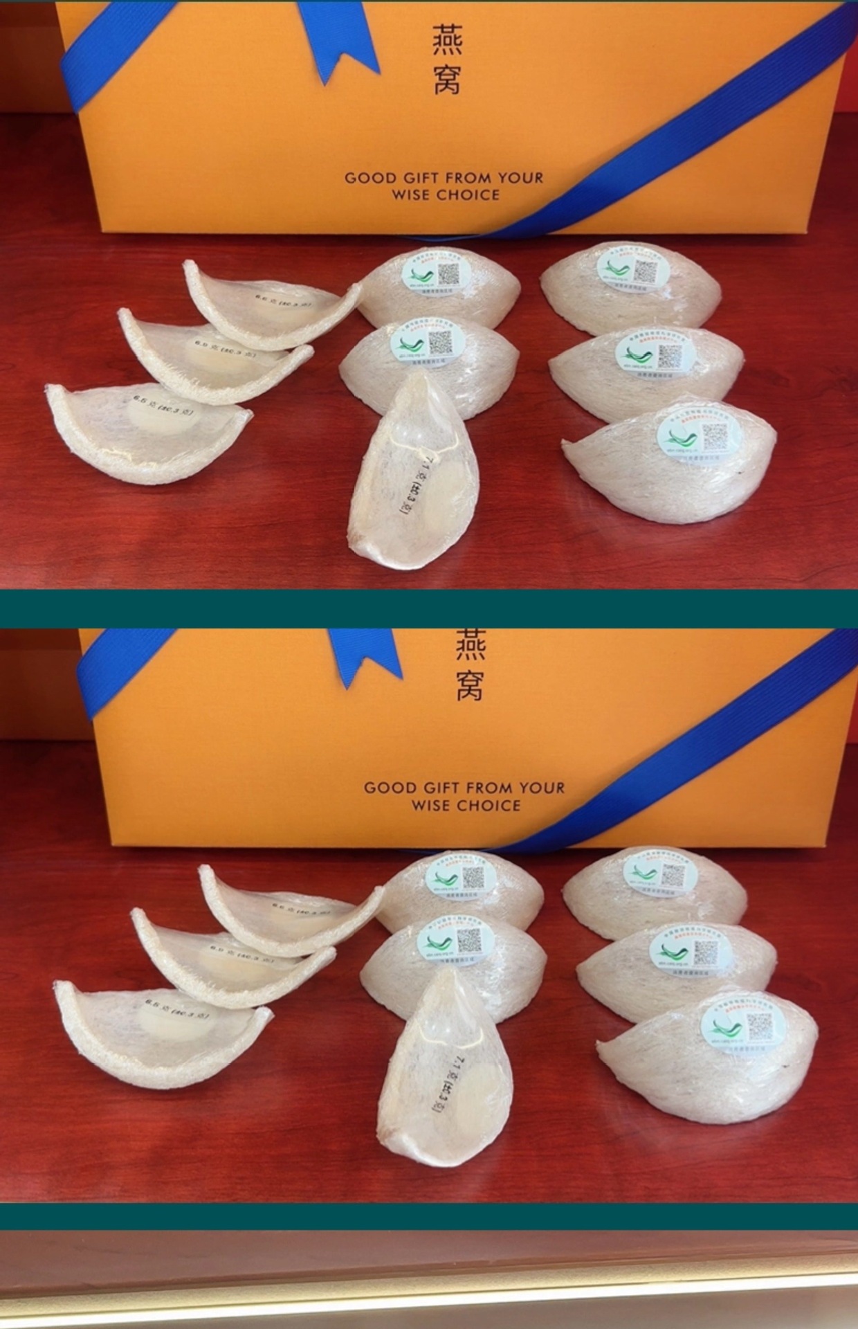 Premium White Bird's Nest Yan Wo Golden Swiftlet Nest Cups 100g Gift Box for Nourishing Soups in use